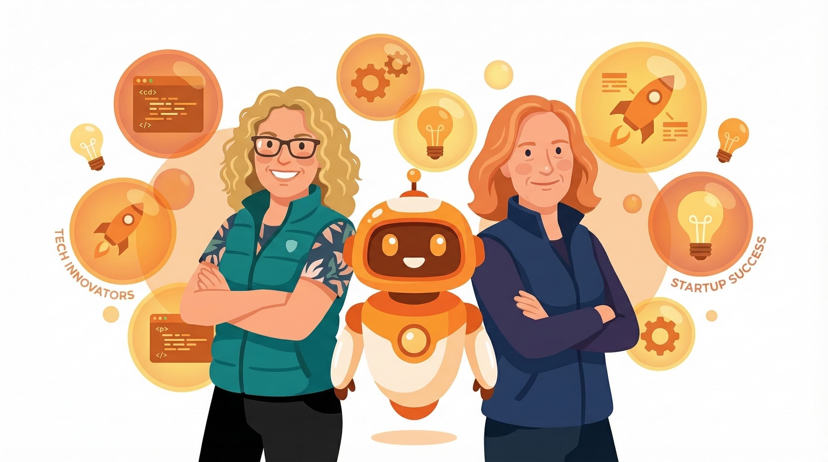 Shaan and Deb - the Jetpackers AI team
